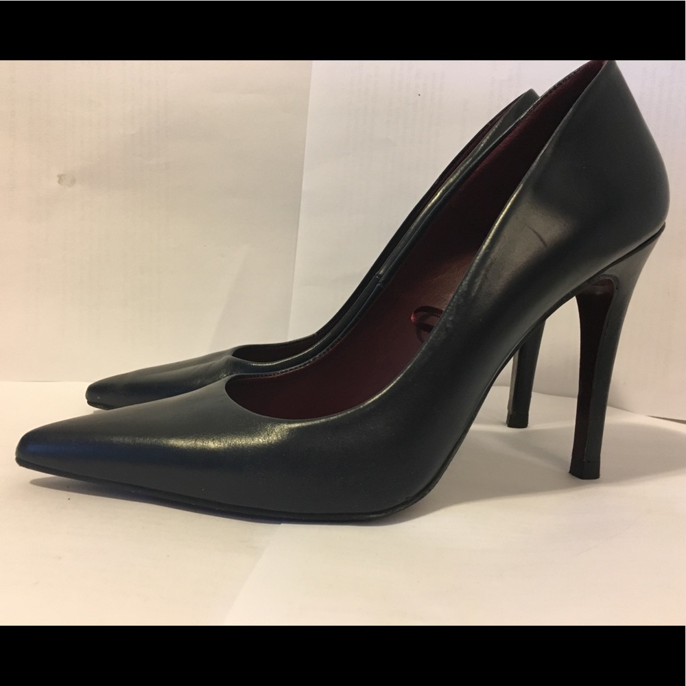 Navy Blue leather shoes, size 38/US 7.5